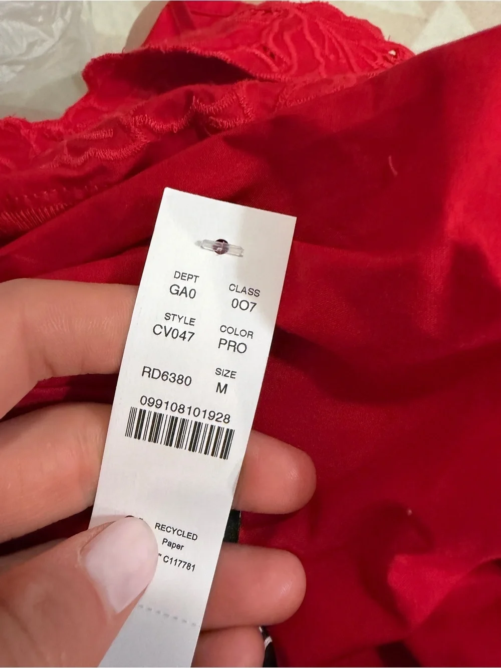 J crew passion rouge Lace-trim tank top in compact poplin